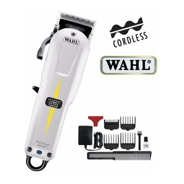 Clipper Wahl Super Taper Blanca Inalambrica - Wahl