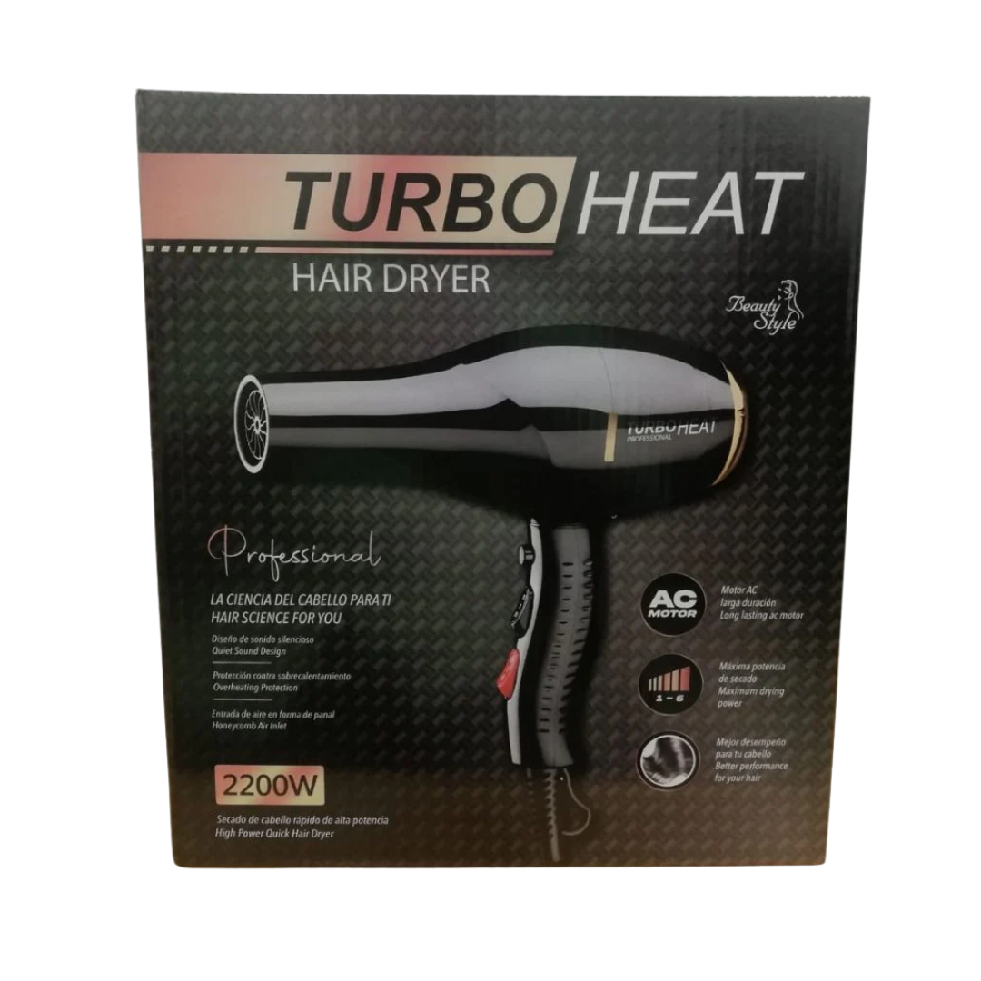 Secador Turbo Heat Hair Dryer 2200w. - Beauty Style