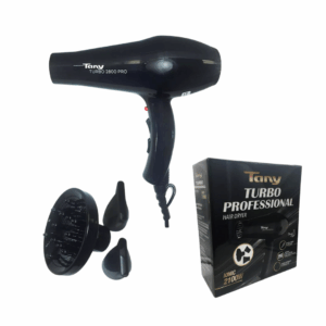 Secadora Tany Dash Turbo Ion 2100w Sf Negra. - Beauty Style