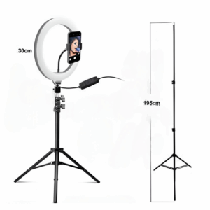 Aro De Luz Con Porta Celular Lampara 12" - Beauty Style