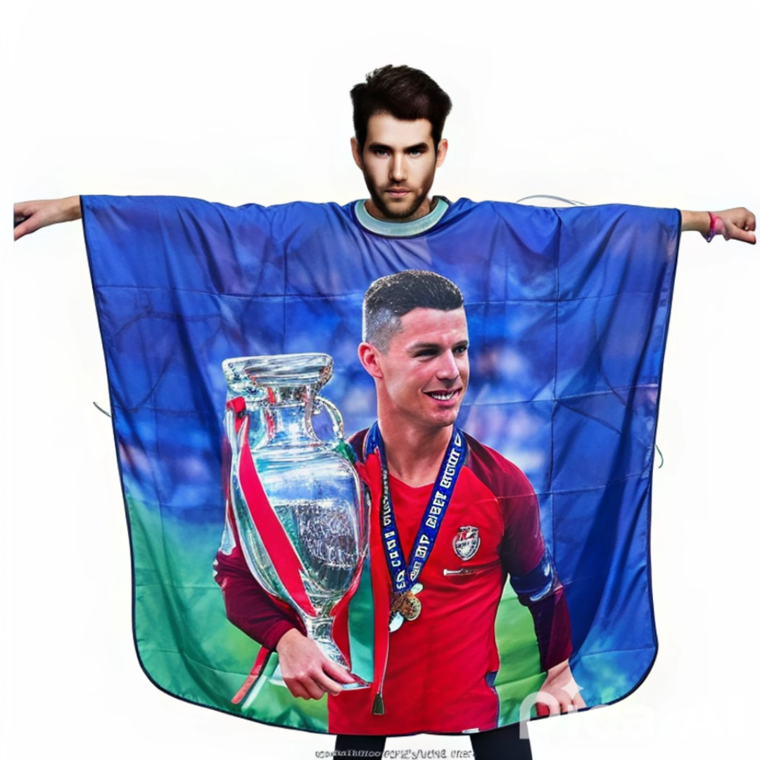 Capa De Barberia Estampada Cristiano 140*160 Cm - Beauty Style