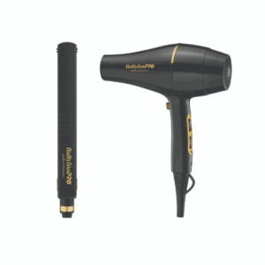 Pre Pack Black And Gold Plancha Ionica 1 1/4 Y Secadora Ionica Nano Titanium Babyliss - Babyliss PRO