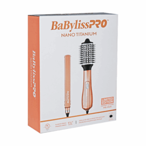 Pre Pack Rose Gold Plancha Ionica 1 1/4 Y Secadora Ionica Nano Titanium Babyliss - Babyliss PRO